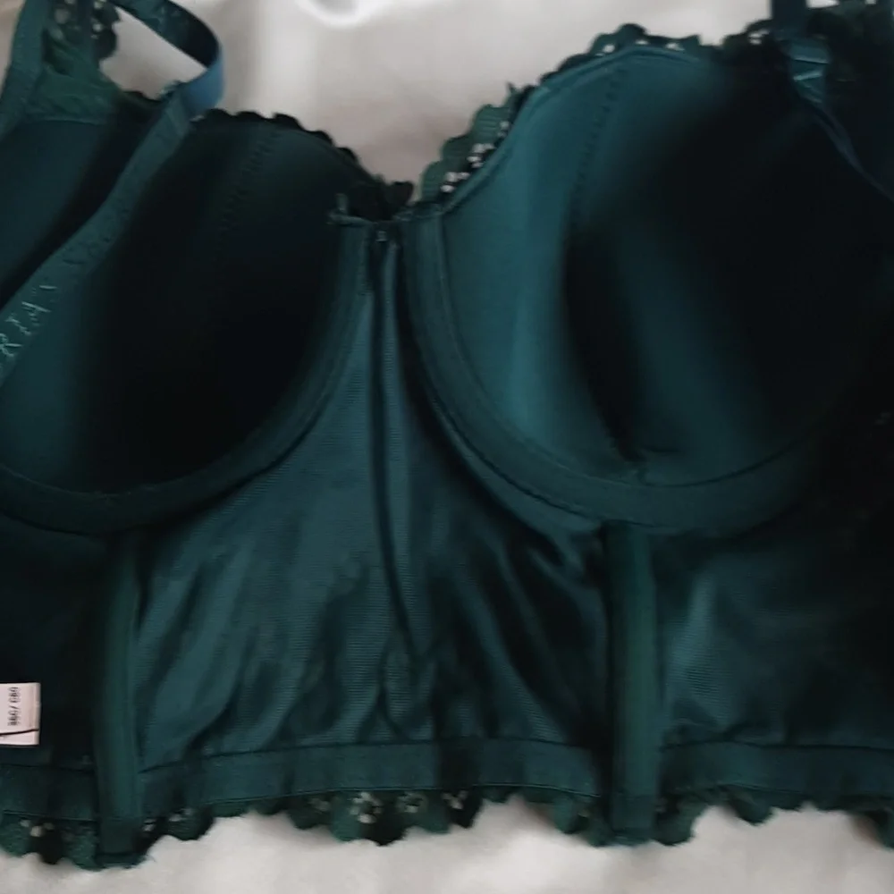 Victoria's Secret bra. Corsett lace. Size 36C.  Dark green.  Adjustable … - Picture 8 of 15